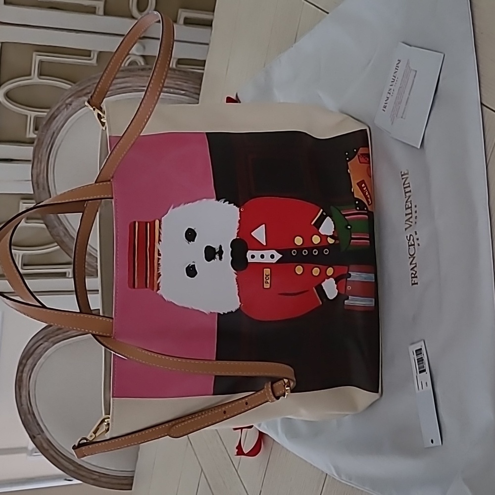 NWT. Frances Valentine - RARE  Poe Canvas Bag. Dust bag kept.